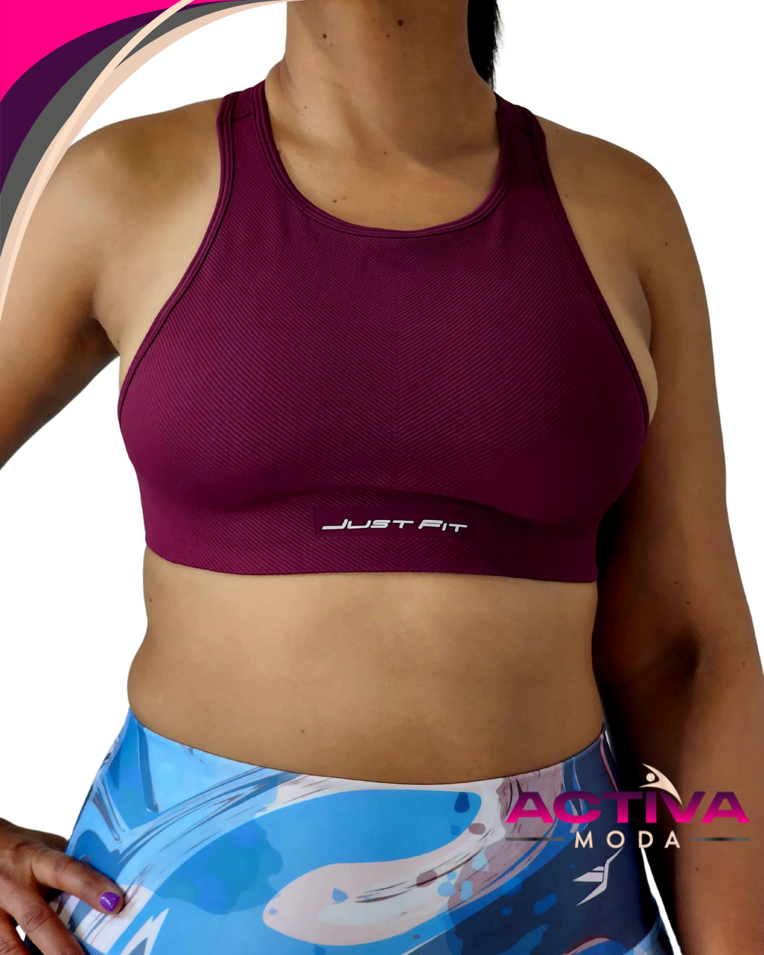 Top Nix Vinotinto - One Size - Burgundy Sport Bra's