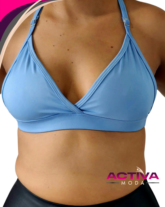 Top Hebe Azul Celeste - One Size - Blue Sport Bra's