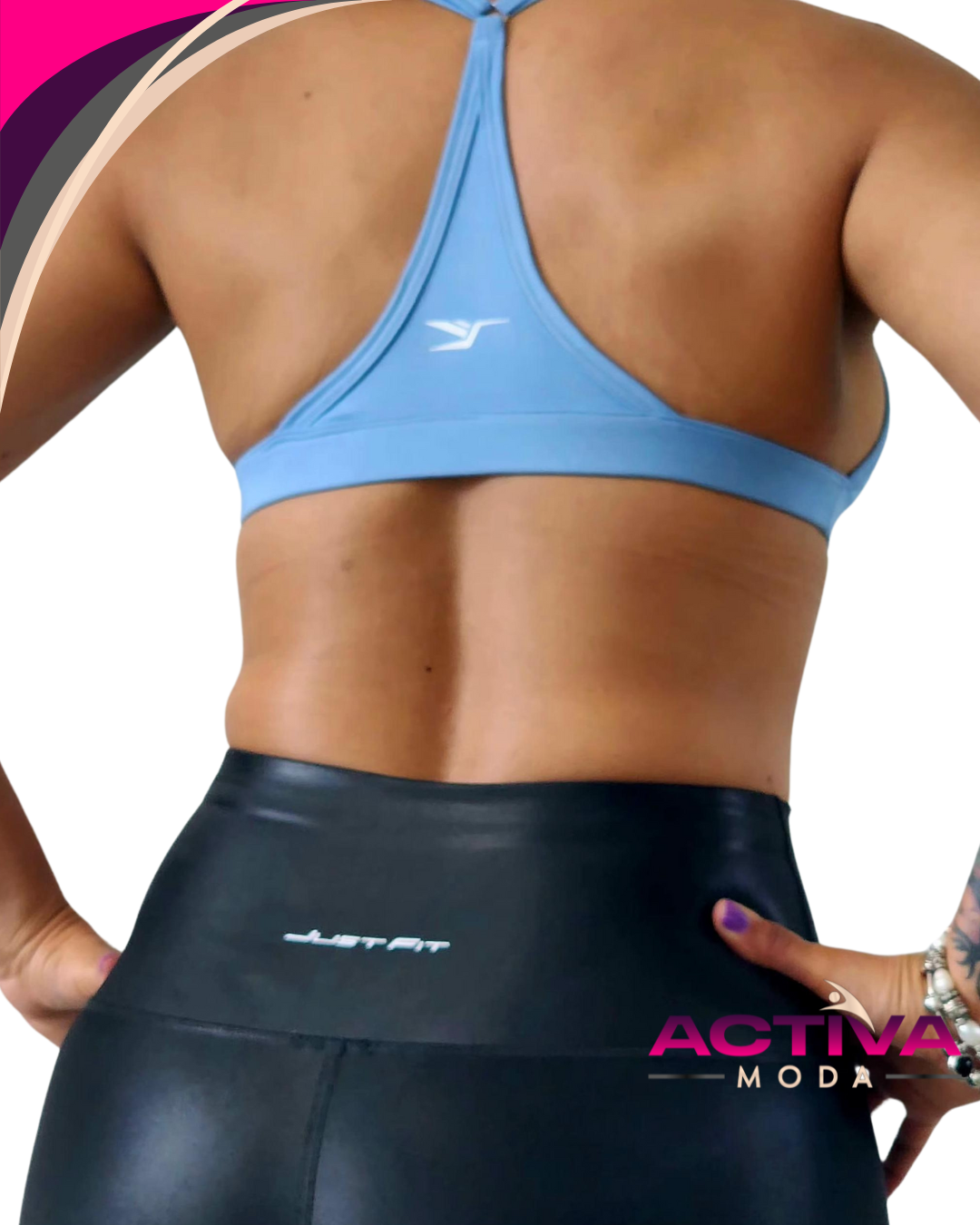 Top Hebe Azul Celeste - One Size - Blue Sport Bra's