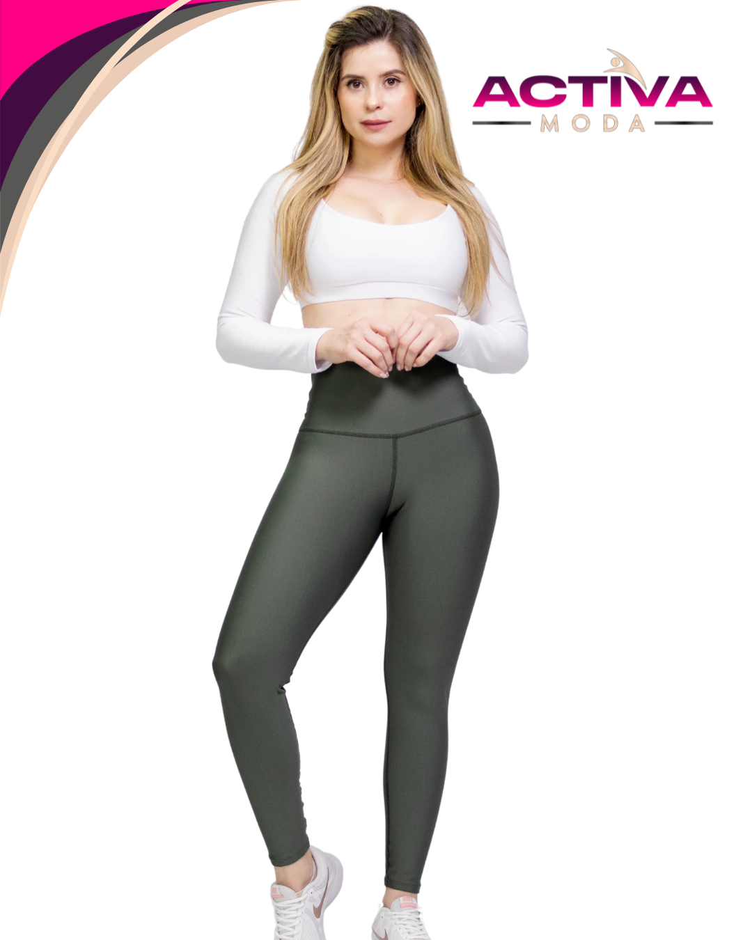 Legging en Color Verde Militar Mate - One Size - Army Green