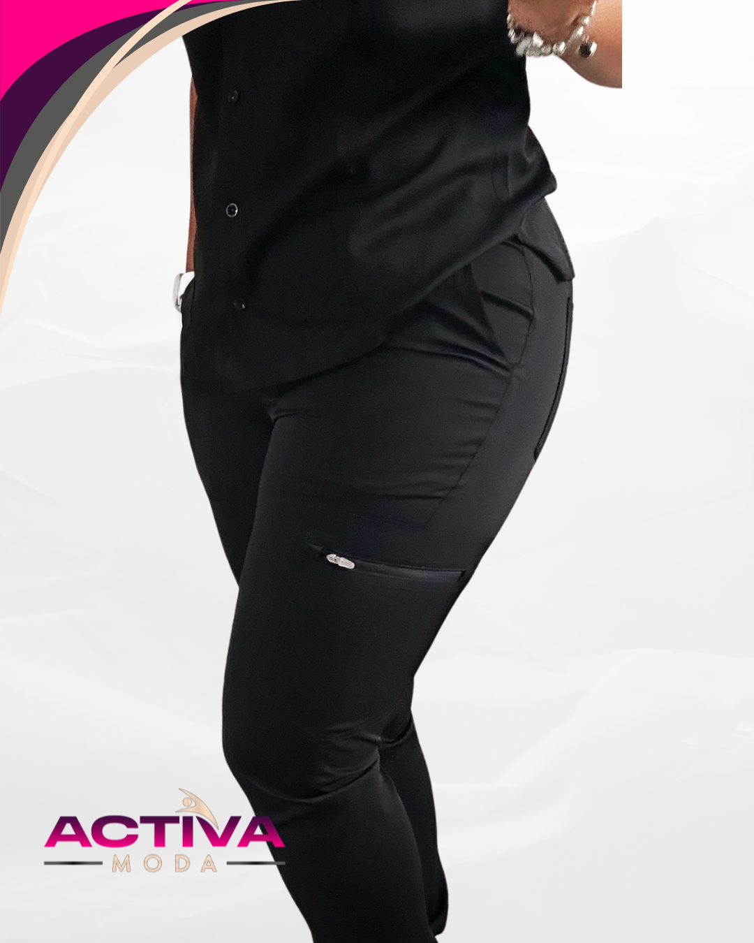 CIREL BLK - Set de Uniforme con bolsillos – Unisex -  Scrubs de alta Comodidad y Estilo