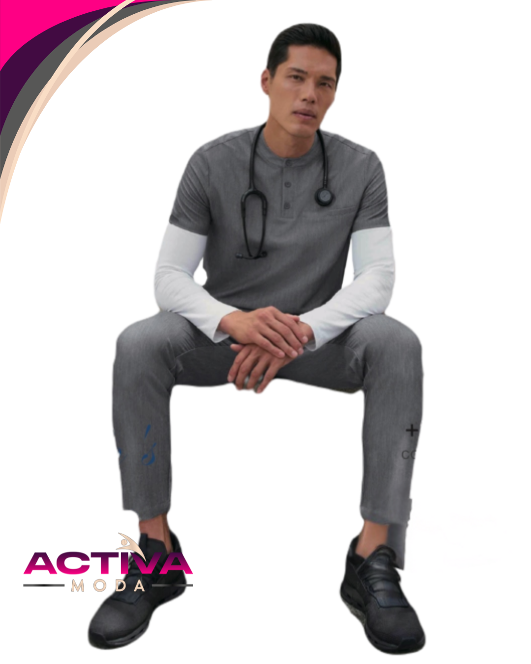 KAEL GR - Set de Uniforme para hombres con bolsillos -  Scrubs de alta Comodidad y Estilo