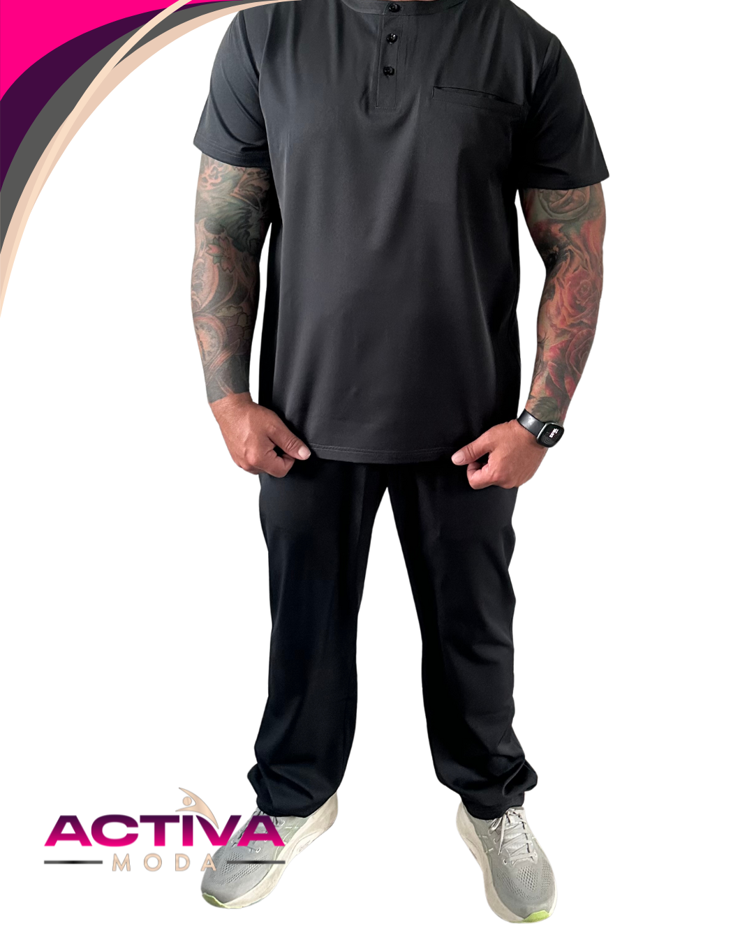 KAEL GR - Set de Uniforme para hombres con bolsillos -  Scrubs de alta Comodidad y Estilo