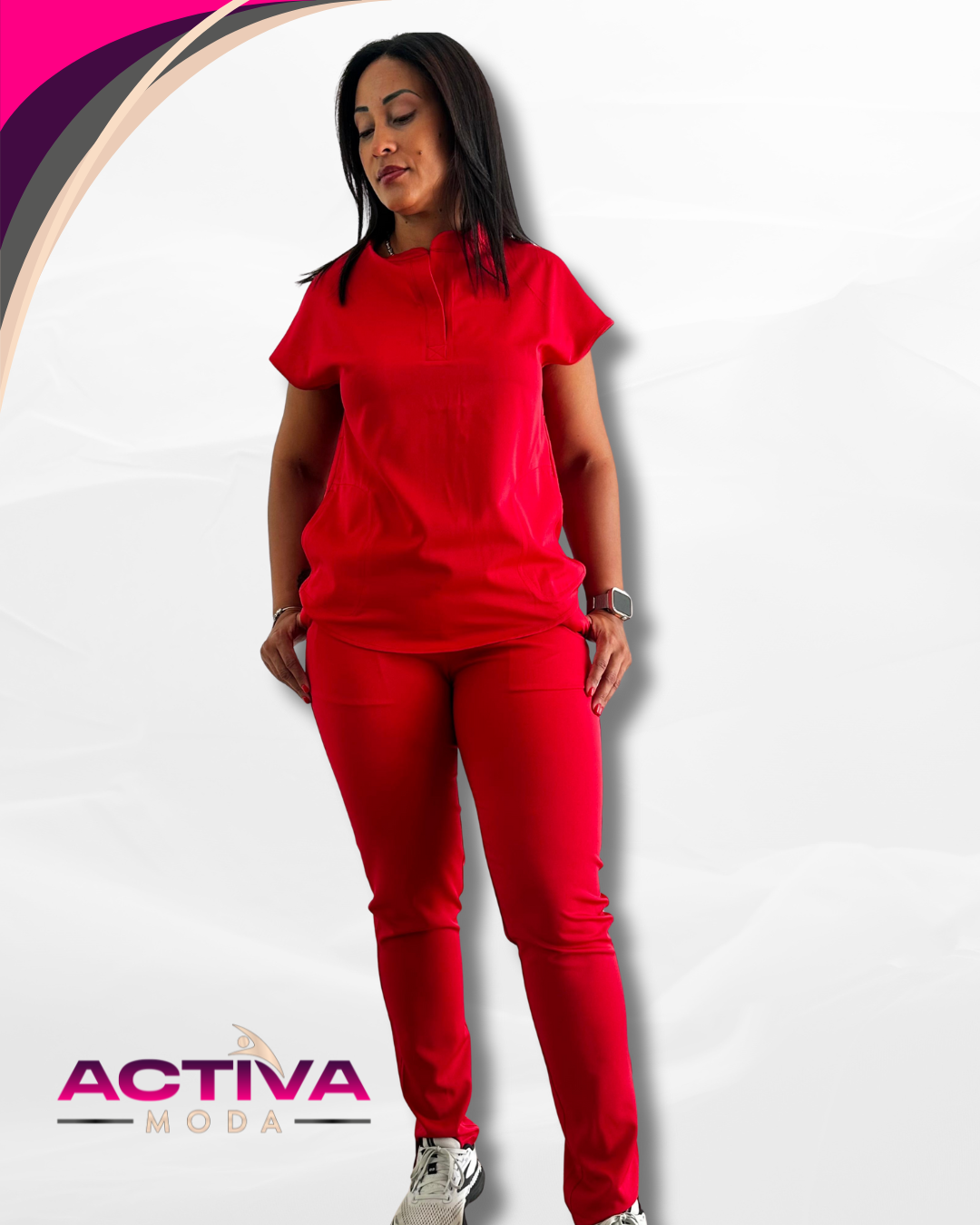 THARA - Set de Uniforme para mujeres con bolsillos -  Scrubs de alta Comodidad y Estilo