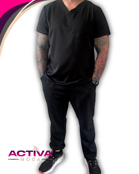 VELIN BLK - Set de Uniforme para hombres con bolsillos -  Scrubs de alta Comodidad y Estilo