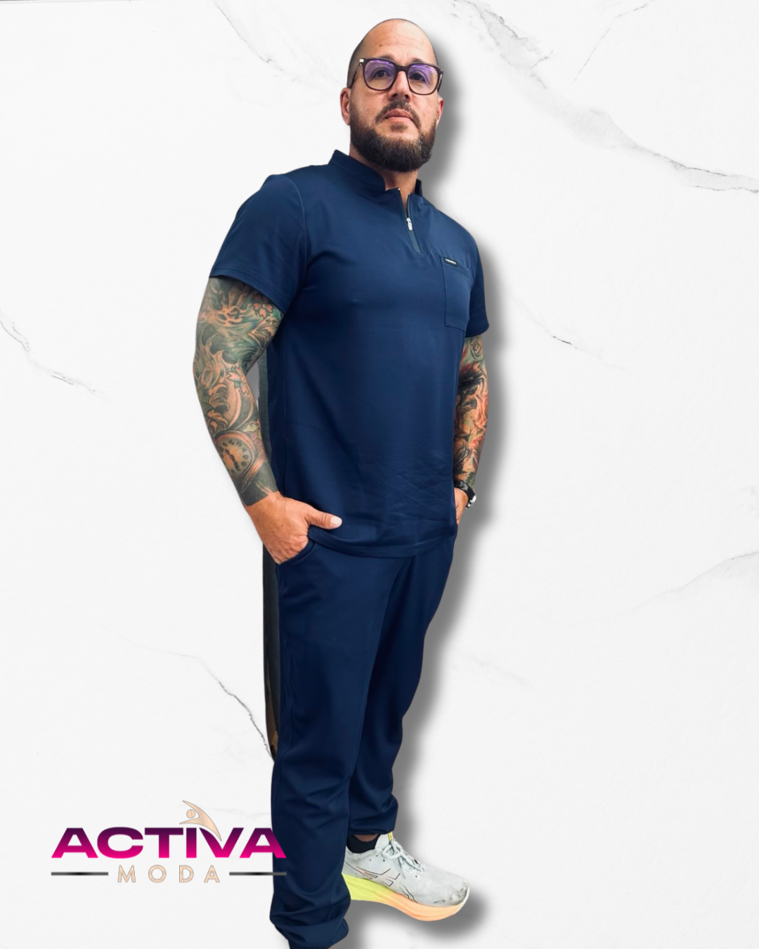 LUNOR - Set de Uniforme con bolsillos -  Scrubs de alta Comodidad y Estilo