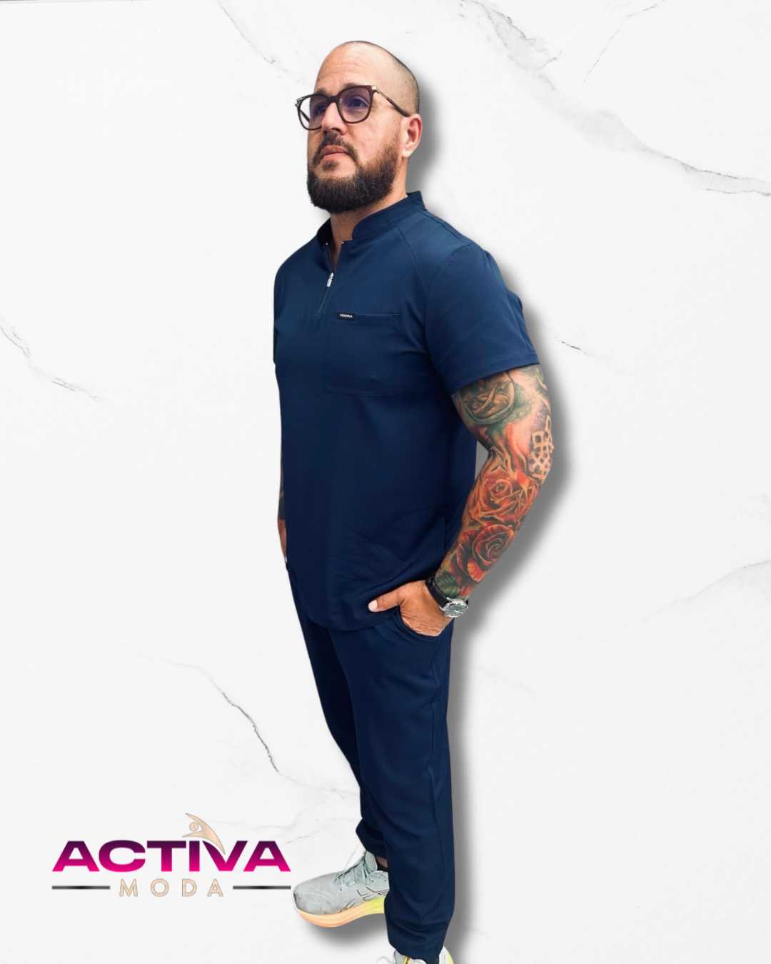 LUNOR - Set de Uniforme con bolsillos -  Scrubs de alta Comodidad y Estilo