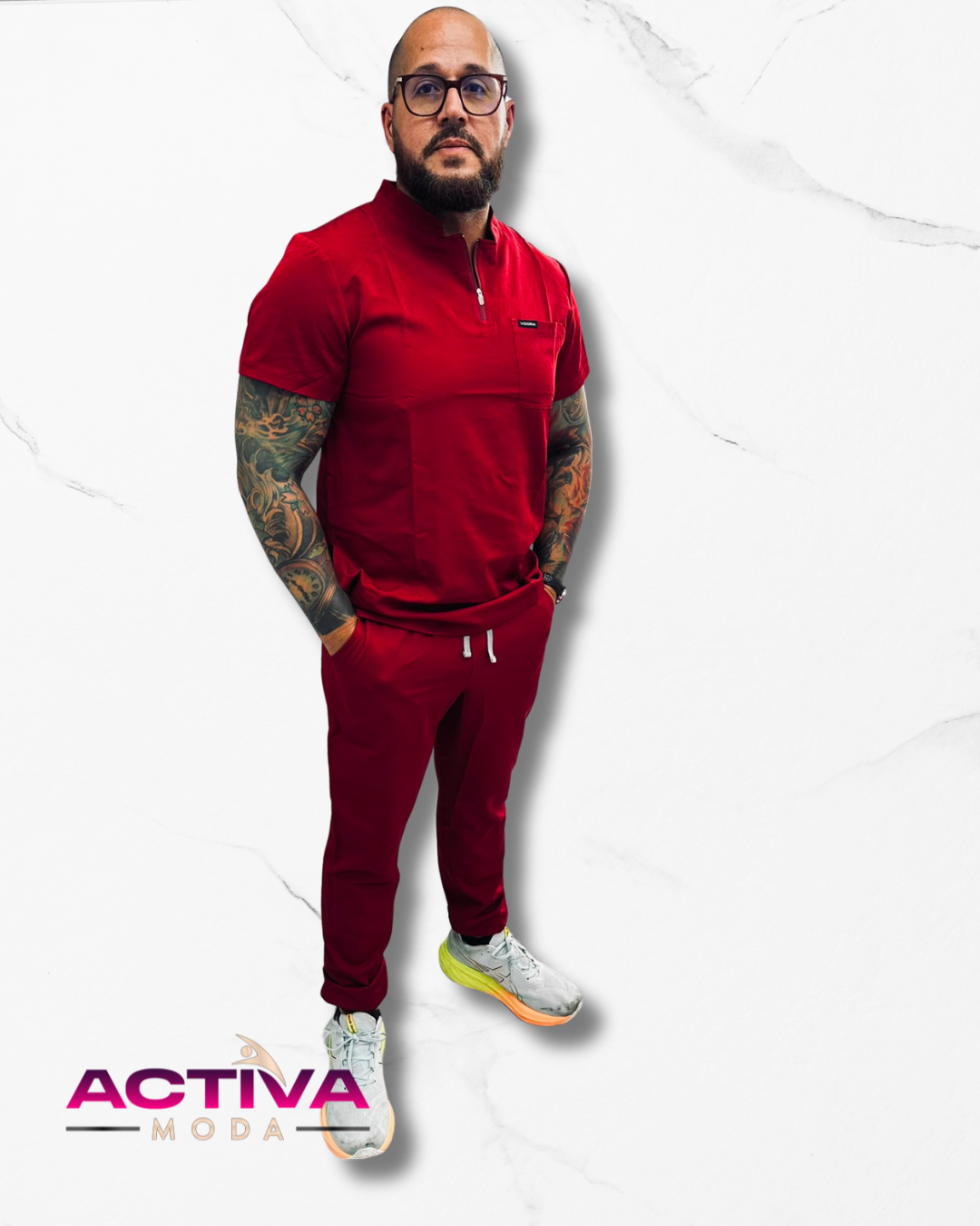 LUNOR - Set de Uniforme con bolsillos -  Scrubs de alta Comodidad y Estilo