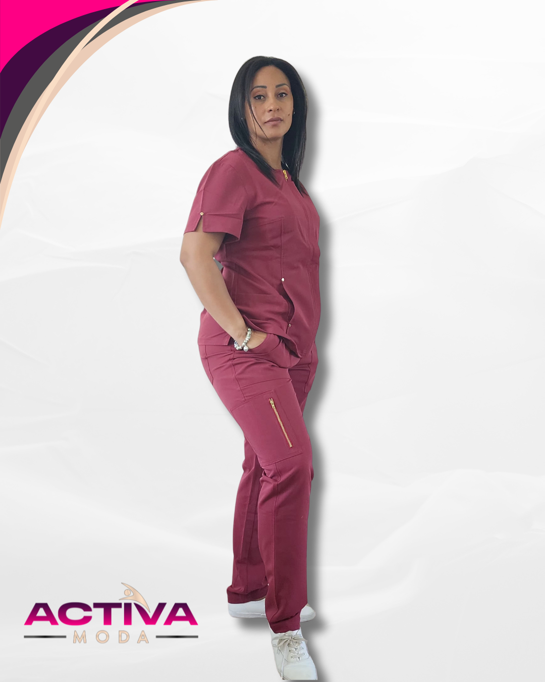 AERIS BUR - Set de Uniforme para mujeres con bolsillos -  Scrubs de alta Comodidad y Estilo