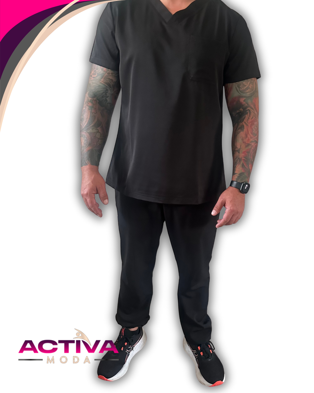 VELIN BLK - Set de Uniforme para hombres con bolsillos -  Scrubs de alta Comodidad y Estilo