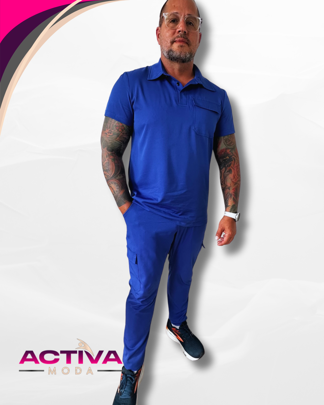 YALEN - Set de Uniforme para hombres sin bolsillos -  Scrubs de alta Comodidad y Estilo