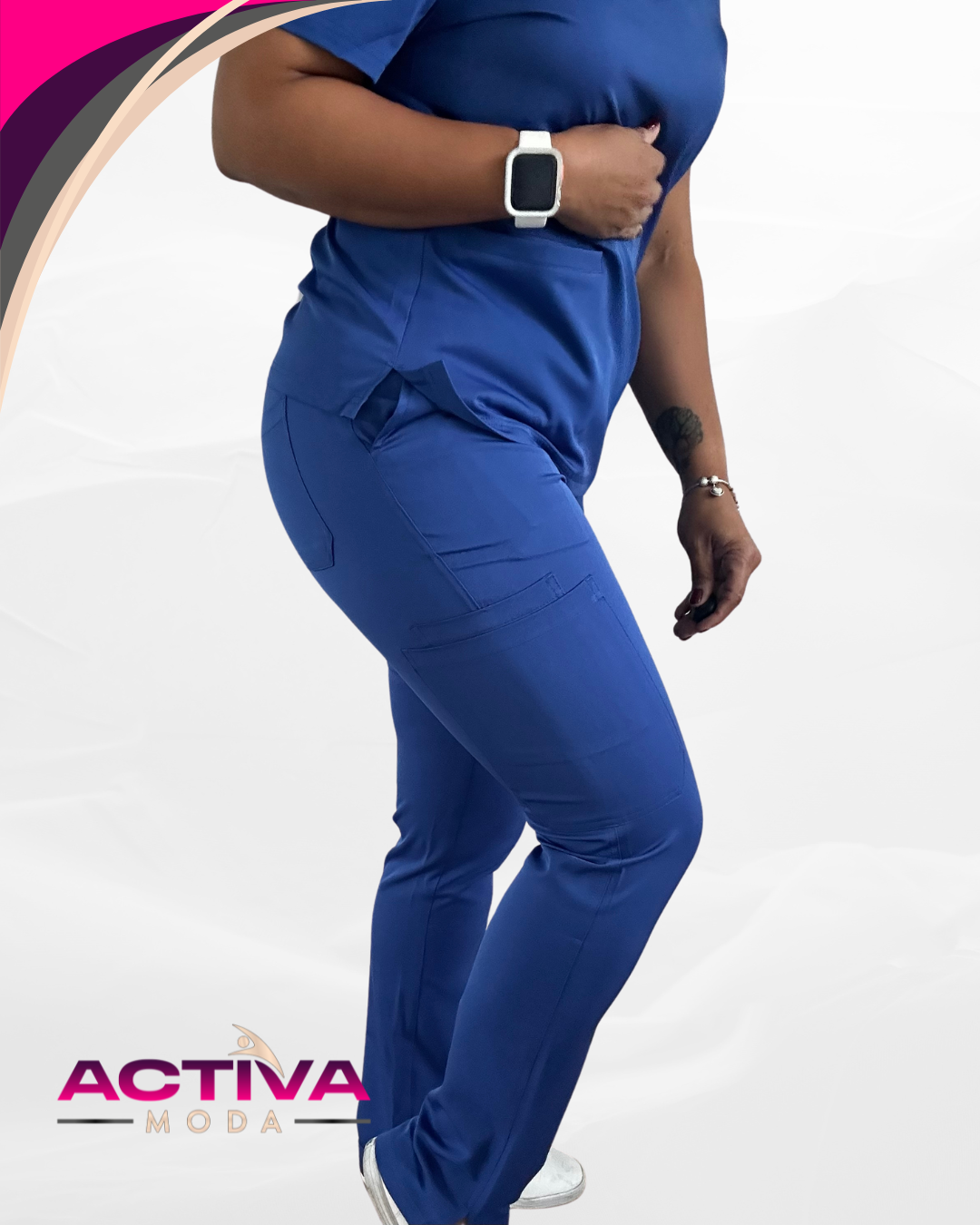 ZYRA - Set de Uniforme con bolsillos – Unisex -  Scrubs de alta Comodidad y Estilo